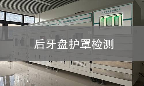 后牙盤護(hù)罩檢測
