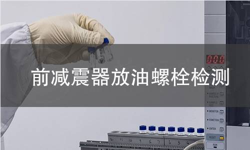 前減震器放油螺栓檢測