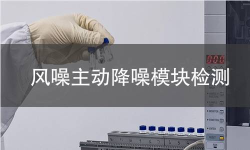 風(fēng)噪主動降噪模塊檢測