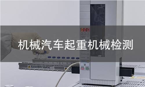 機(jī)械汽車起重機(jī)械檢測